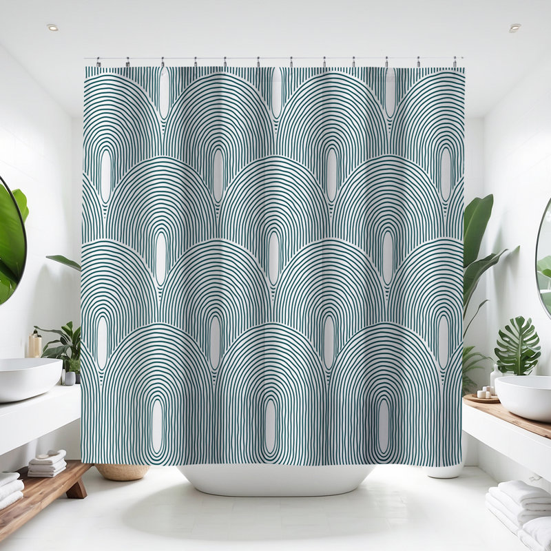 Coco Shower Curtain, Emerald
