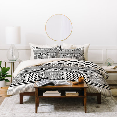 Rustic Polyester Geometric Shapes Duvet Cover