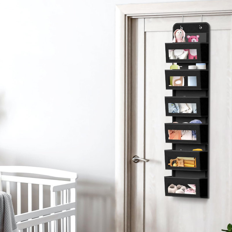 Rangement suspendu pour porte de placard, Noir