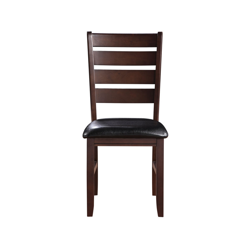 Ensemble de 2 chaises d'appoint en cuir synthétique et finition cerisier Urbana