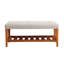Banc en tissu et finition chêne Charla-598475104