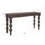 Console en bois massif de 60 po avec pieds tournés à la main - brun café Braydan-631166259