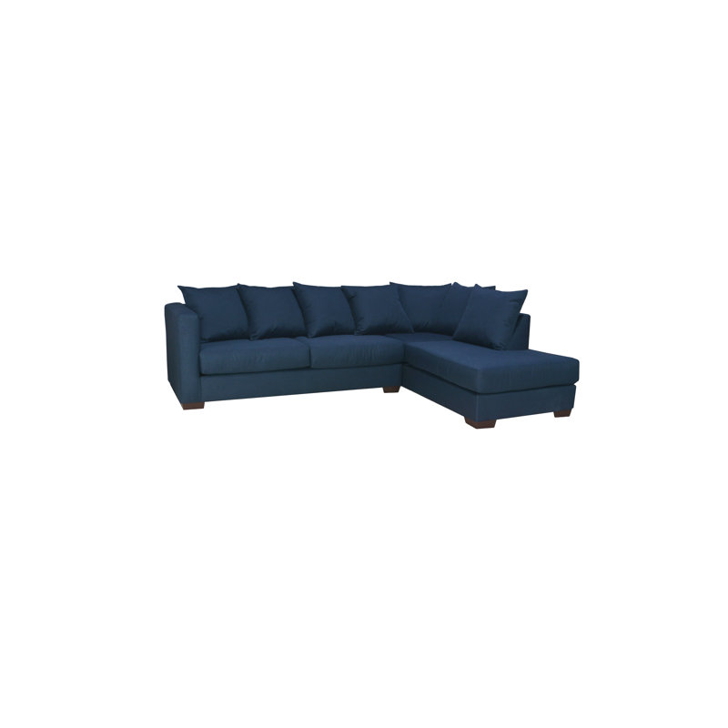 Canapé modulaire Westynn, Mélange de polyester bleu marine