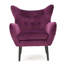 Chaise rembourrée en velours fuchsia de style Mid-Century confortable et confortable