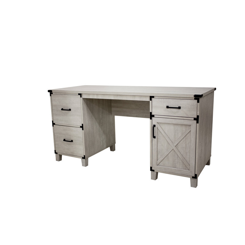 Cobden Oxford Farmhouse Executive Desk, Washed Gray