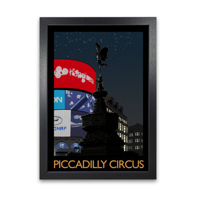 Piccadilly Circus At Night by Richard O'Neill - Single Picture Frame Print