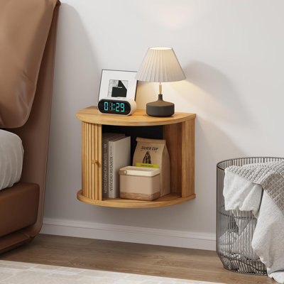 Suspended Curved Bedside Table