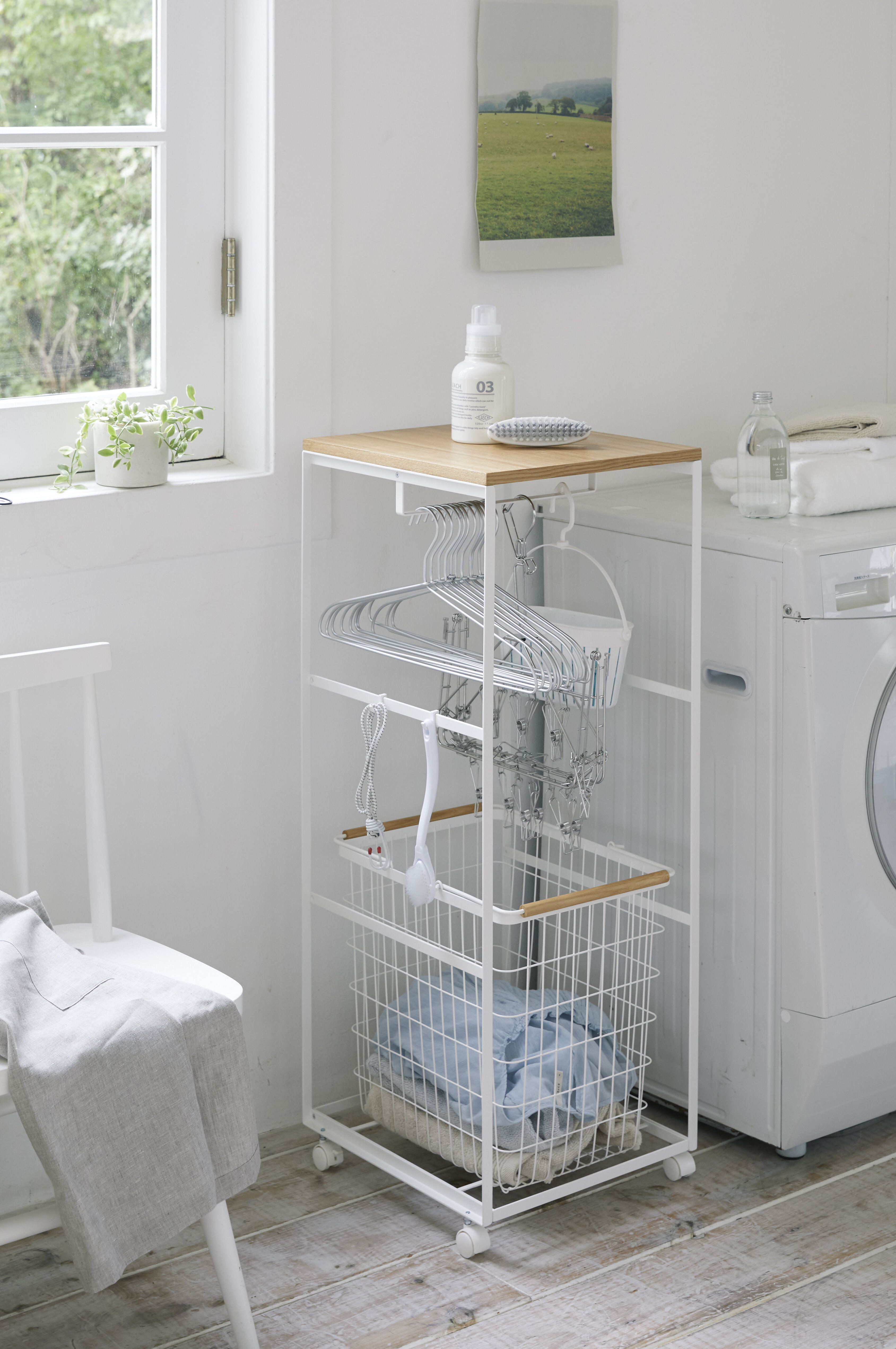 Yamazaki Metal Laundry Trolley Wayfair.ie