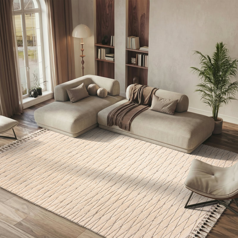 Powell Hand Tufted Performance Geometric Rug, Rectangle 8' x 10'