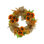 26" Sunflower, Hydrangea And Heather Fall Wreath With Burlap Bows
