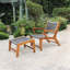 Chaise de patio avec repose-pieds Fedele