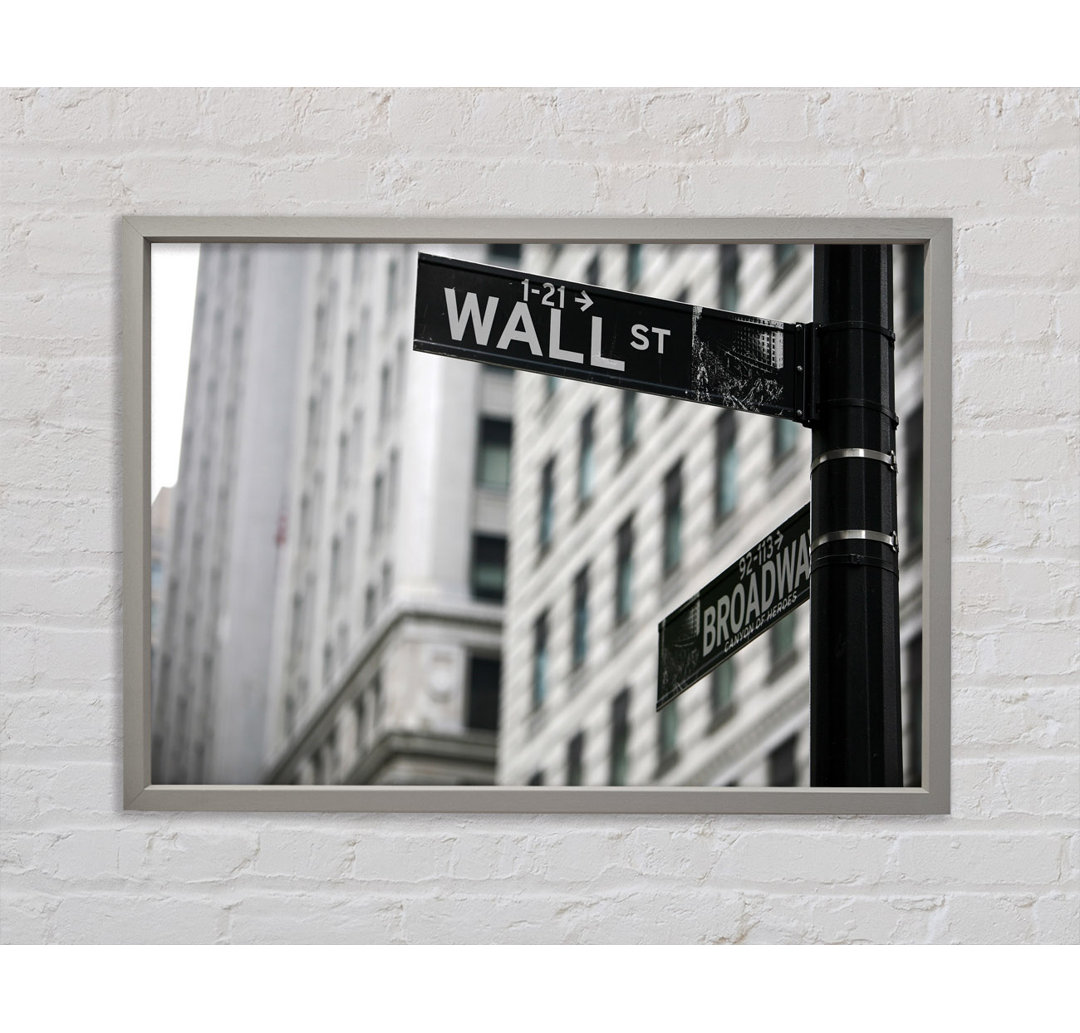 Wall Street und Broadway Schilder - Drucken