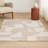 Jimmy Area Rug, Abstract Pattern Polyester, Cotton Back, Beige Brown-99376348