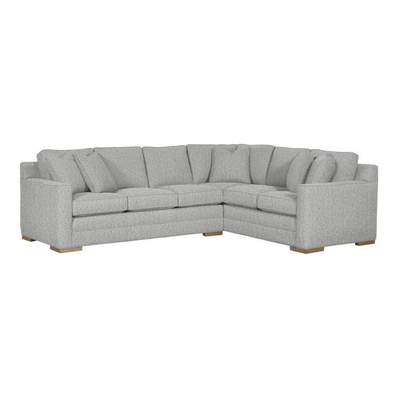 American Bungalow 2-Piece Summerton L-Sectional, Tarbee Dove, Hampton