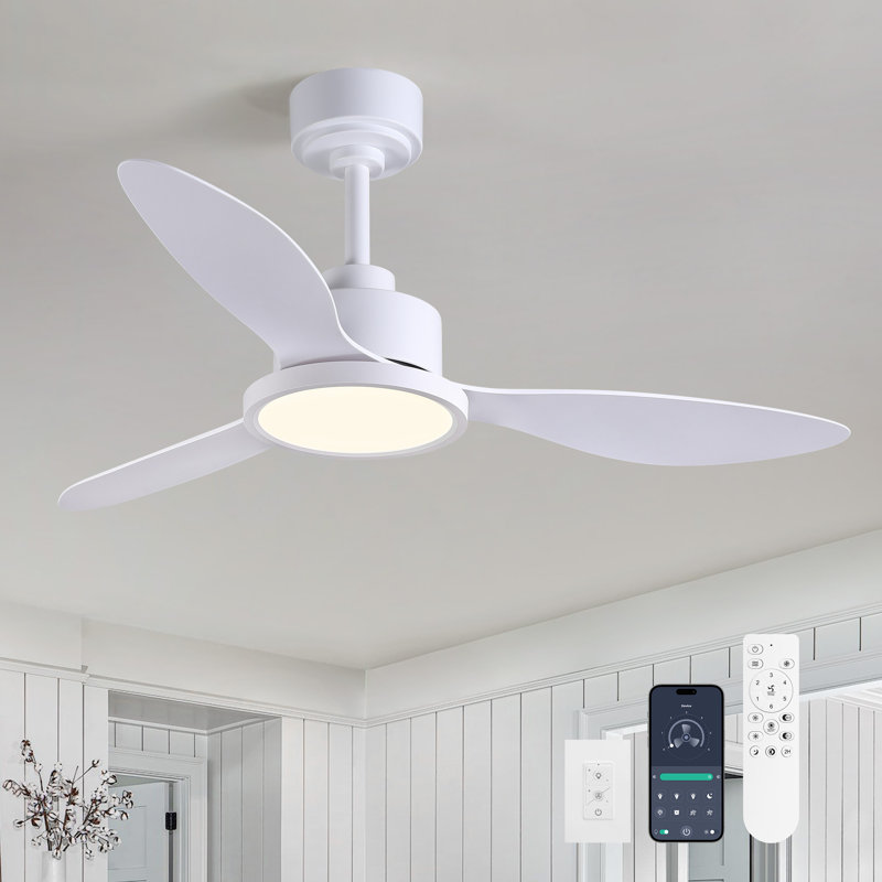 42''/52'' Standard Dimmable Ceiling Fan With Light Kit, 42''