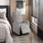 Light Gray Soft Corduroy Modern Push Back Recliner - Solid Wood Frame, Living Room Furniture-307639608