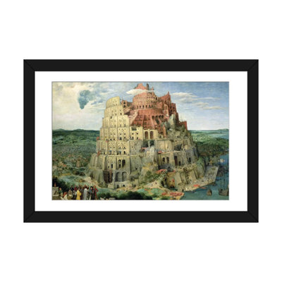 'Tower of Babel, 1563' - Wrapped Canvas Painting Print