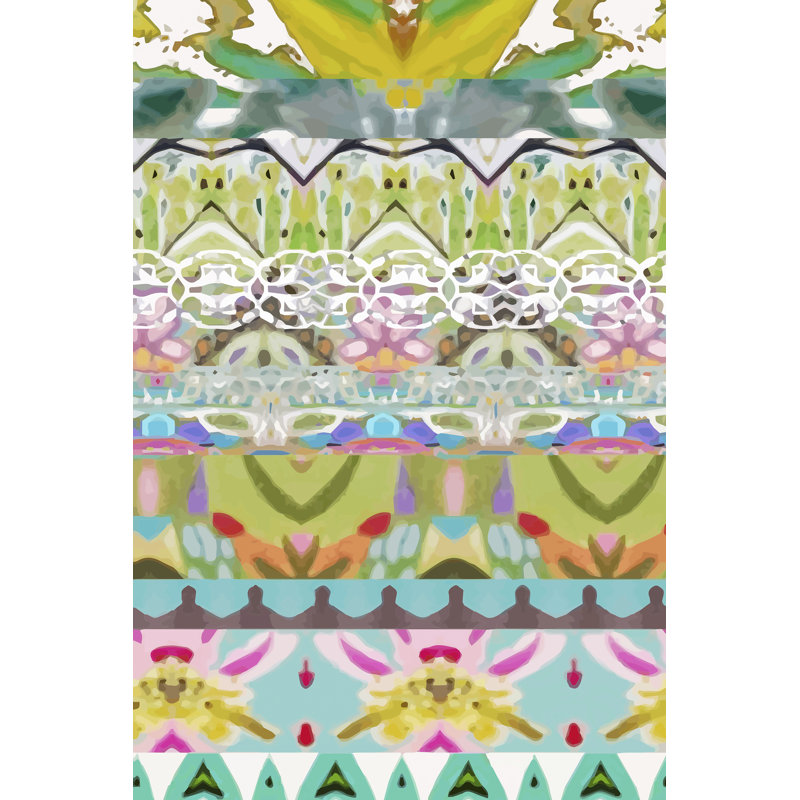 'Border Boho II' by Karen Fields - Painting Print, Wrapped Canvas, 30cm H x 20cm W