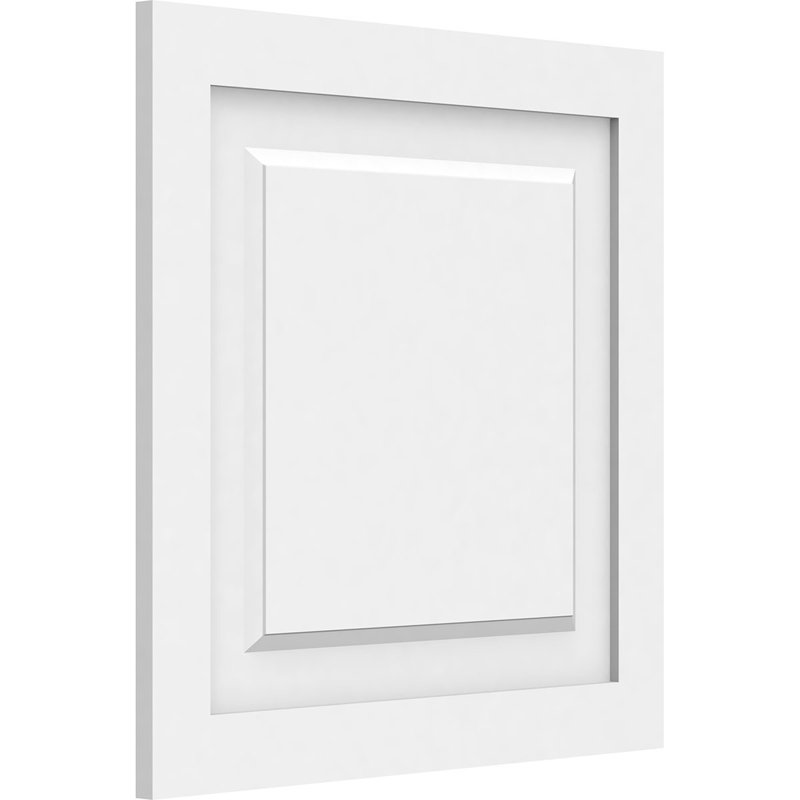 Panneau mural Harrison 3D en blanc, H 20 po x l 20 po x P 0,63 po
