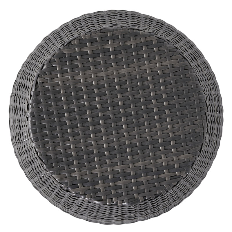 Table d'appoint grise pour patio 14,00 po, position en fer robuste, table d'extérieur 14,00 po, gris, structure, Gris