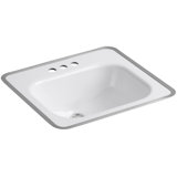 Tahoe Metal Rectangular Drop-In Bathroom Sink with Overflow