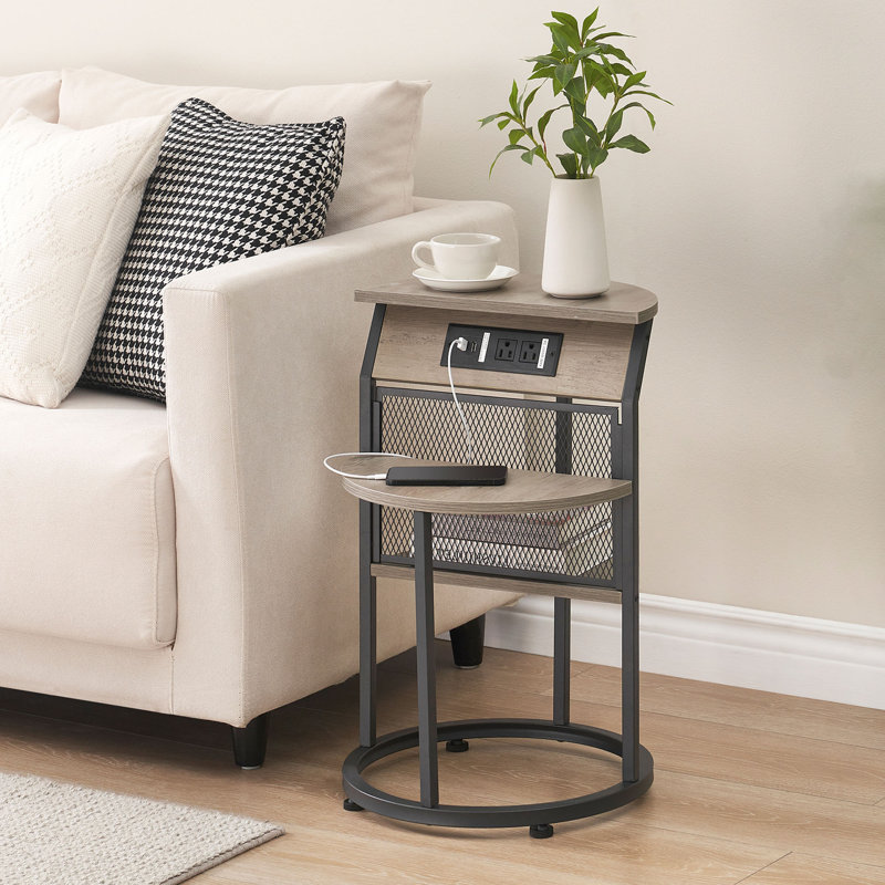 Table de bout Brendan 23,4, gris, Noir