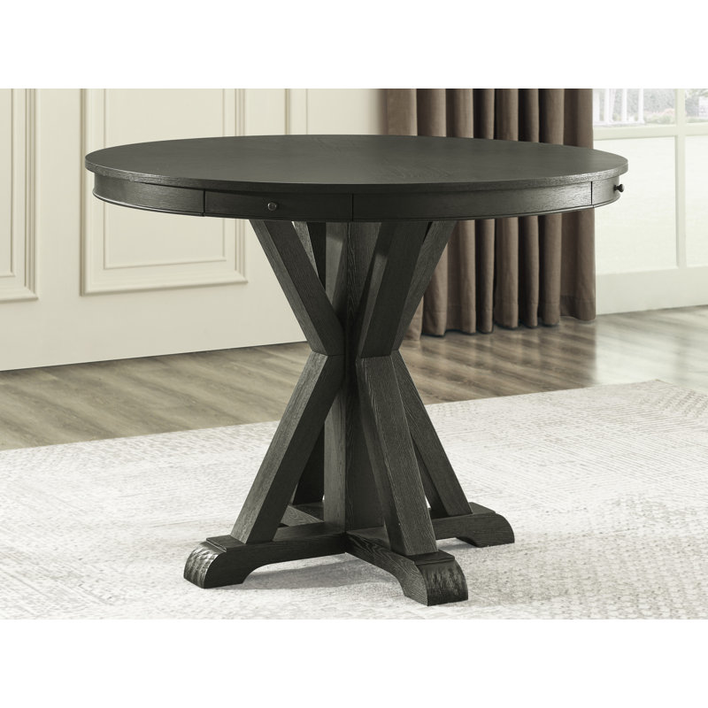 Resendez 4 - Person Counter Height Dining Set, Black, Black, Beige