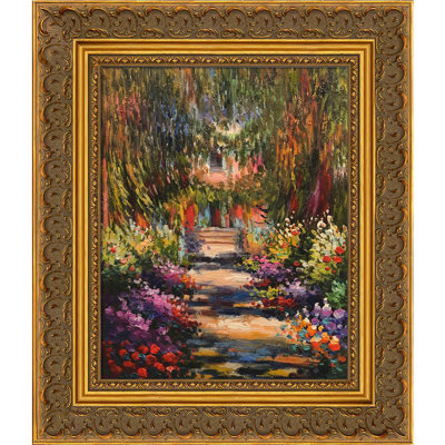 Peinture sur toile, "Garden Path at Giverny"