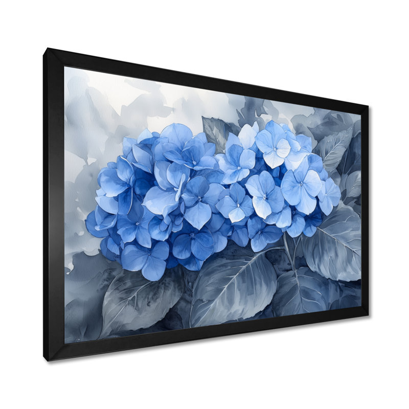 «Ilkinas Hydrangeas In Greyscale Garden I - Hydrangea Large», art mural, Reproduction encadrée d'une seule photo
