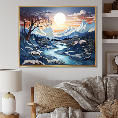 Berfu Glacier Glacial Majesty Pointillism II - reproduction