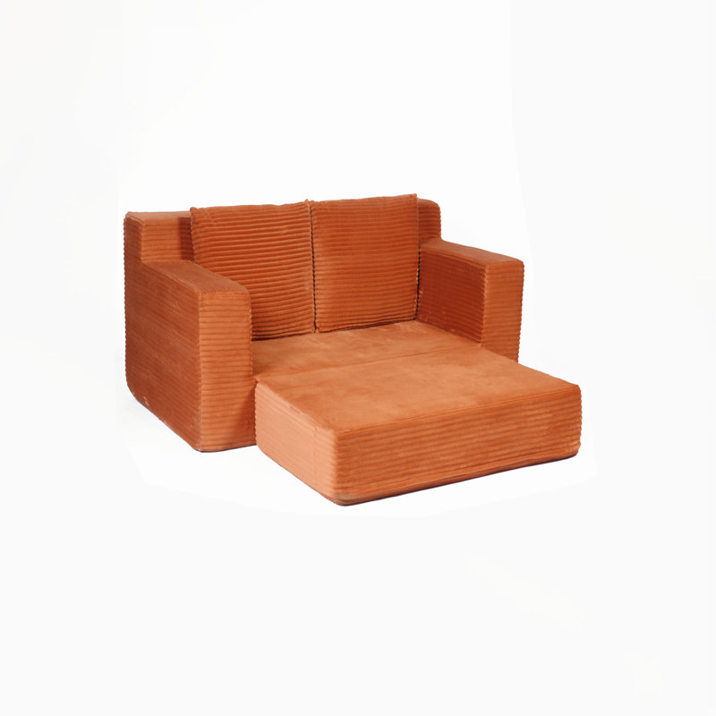 Comfortable Deep Seat Sofa Bed, Orange