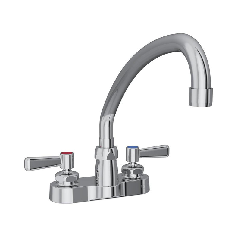 4" Centerset with Exposed Deck Faucet with 10" Arc Tube Spout 2" Lever Handles