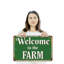Enseigne en plastique 13 po x 20 po Welcome To The Farm