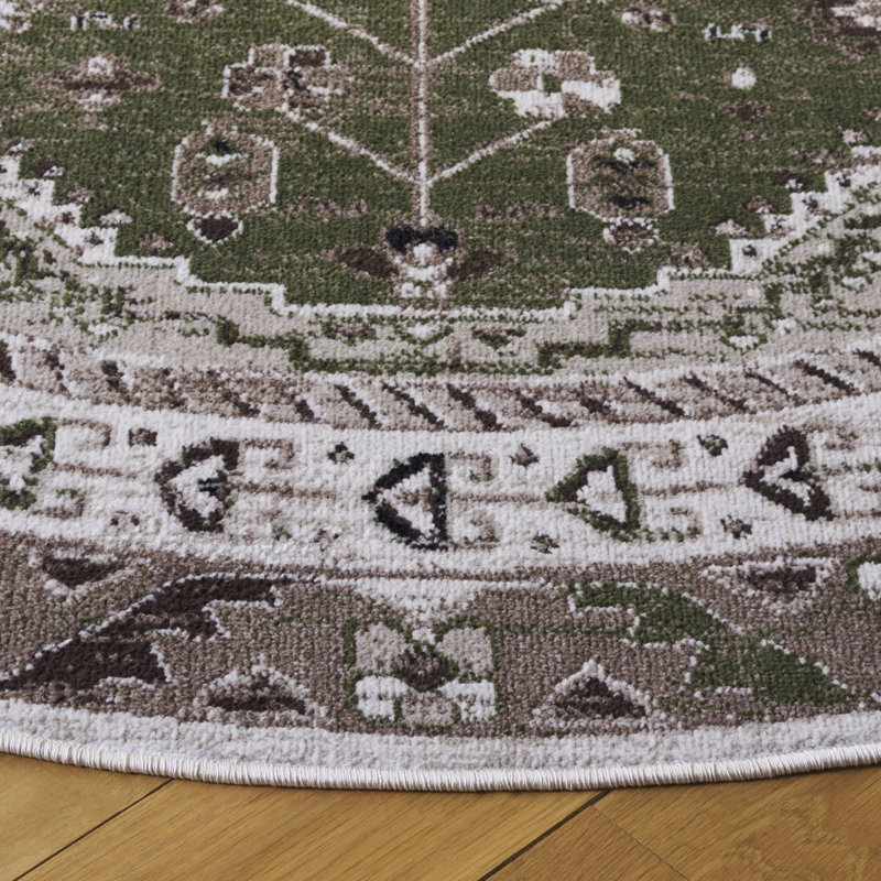 Tapis oriental lavable à la machine Bayside 118 Performance, Rond 6 pi 7 po