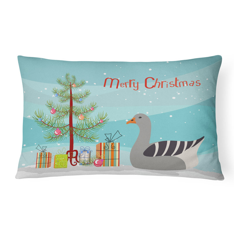  Coussin intérieur / extérieur Pilgrim Goose Christmas