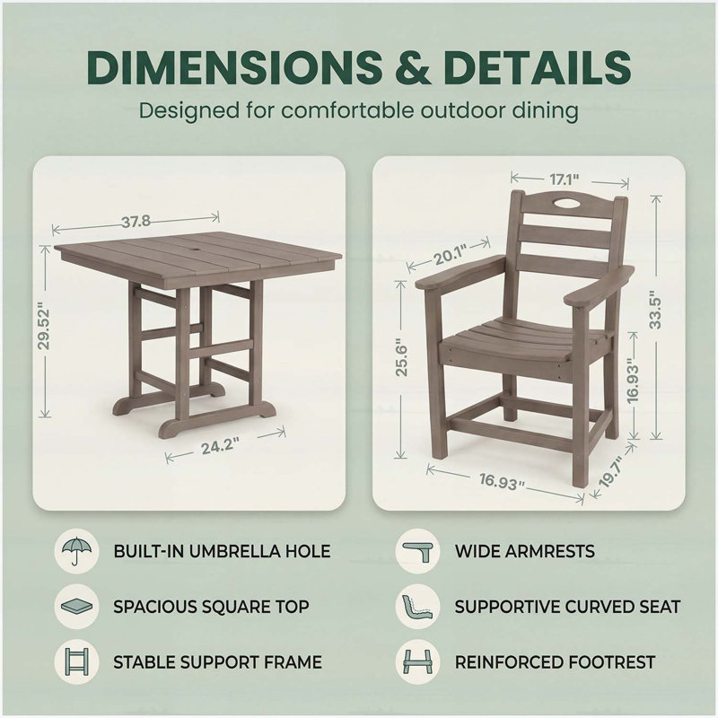 Patio Dining Set Table,
