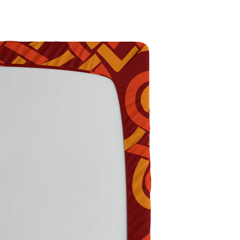 Microfiber Geometric Fitted Sheet, Twin Fitted Sheet