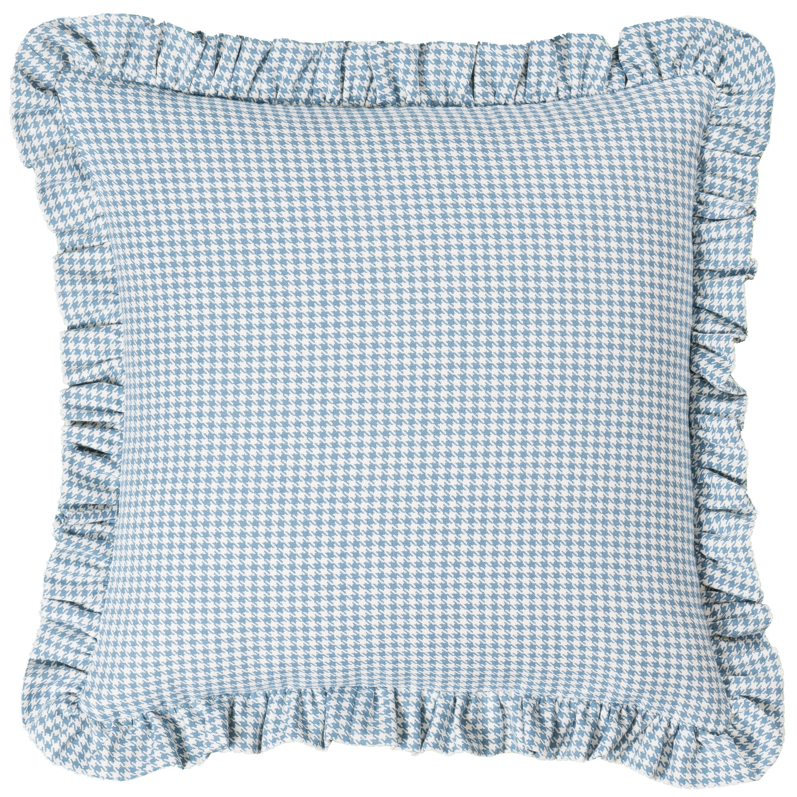 20" x 20" Cotton Throw Pillow, Feather, Blue