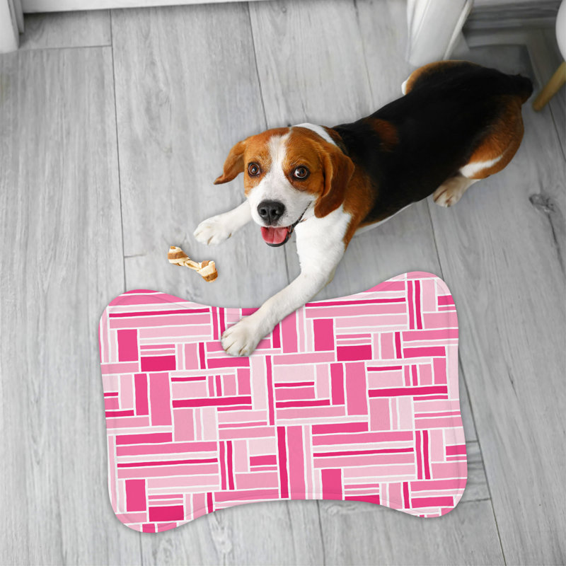 Pink Love Elegance - 1 Piece Bone Shape Feeding Mat