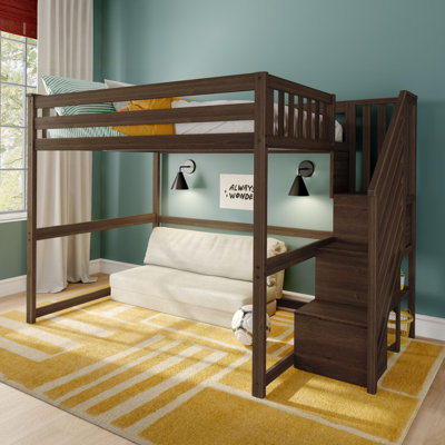 Classic Full High Loft + Staircase, Walnut