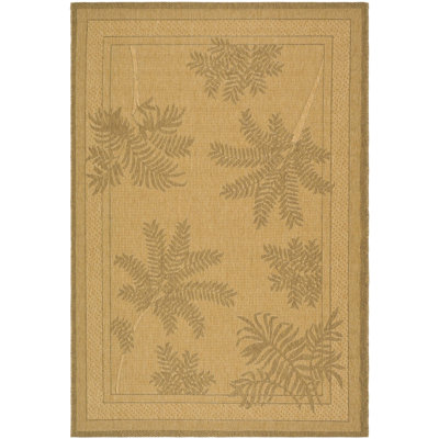 Tapis d'intérieur / extérieur à motif floral Lueck