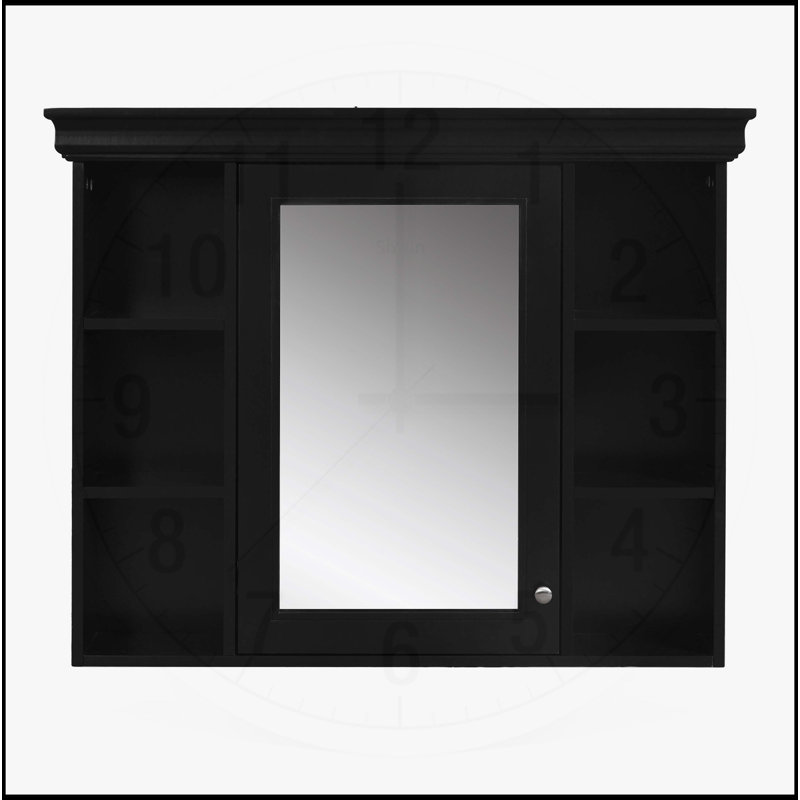 Armoire de salle de bain murale moderne avec tablettes réglables et miroir pour un rangement efficace