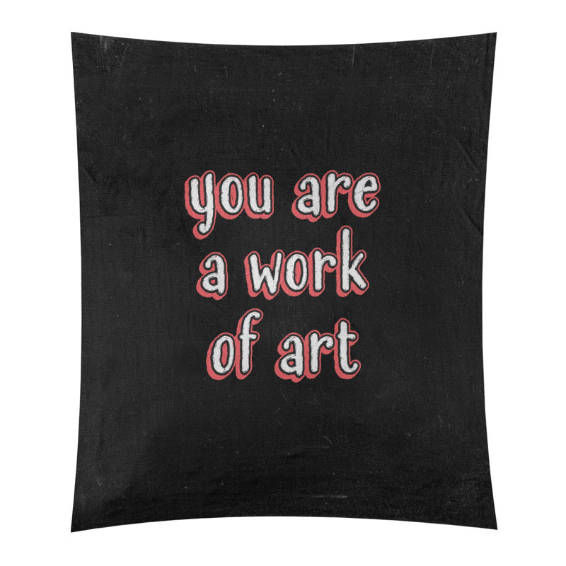 Tapisserie en polyester tableau noir quot, H 27,5 po x l 37,5 po, Rouge