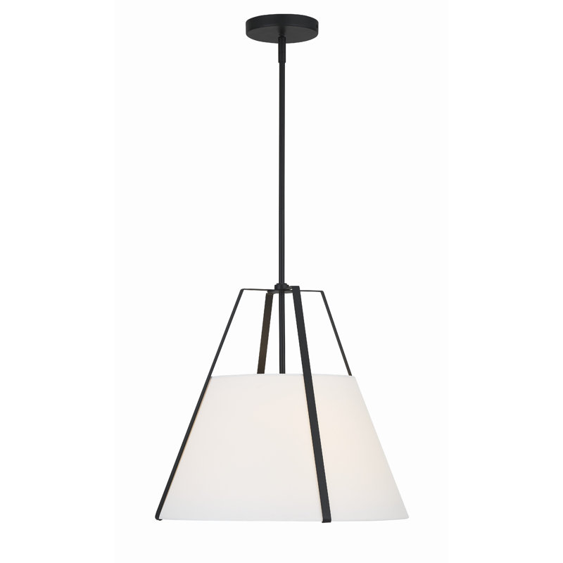 Luminaire suspendu tambour 3 lumières Altman, Noir