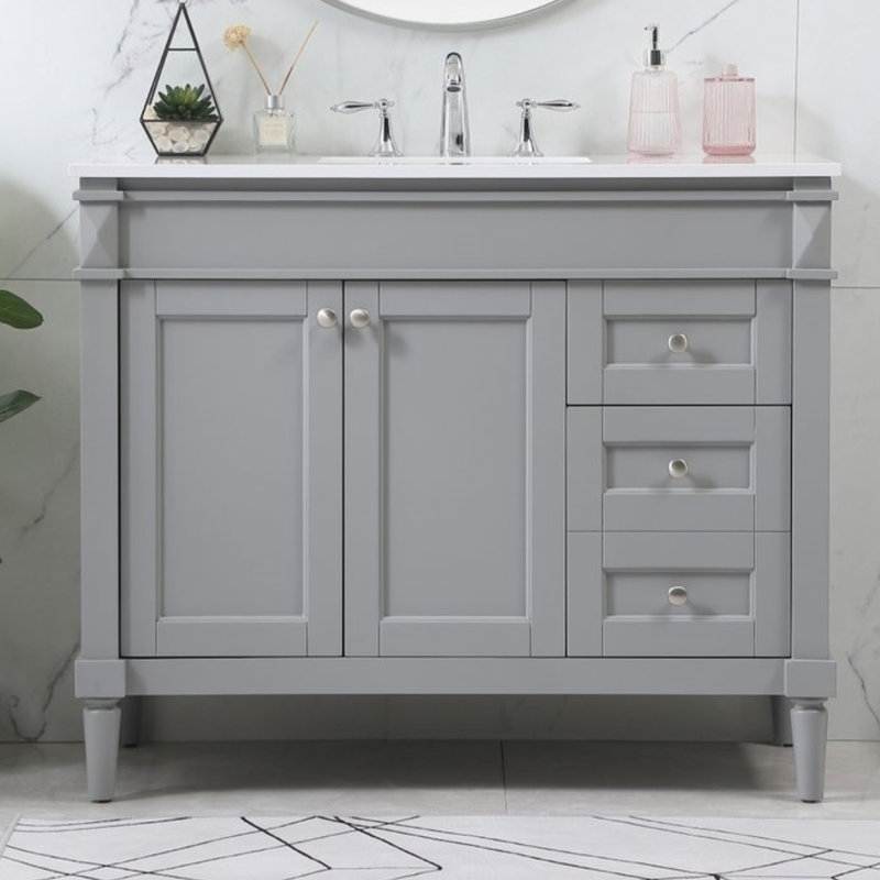 Ensemble de meuble-lavabo simple 42 po Readington, Vert