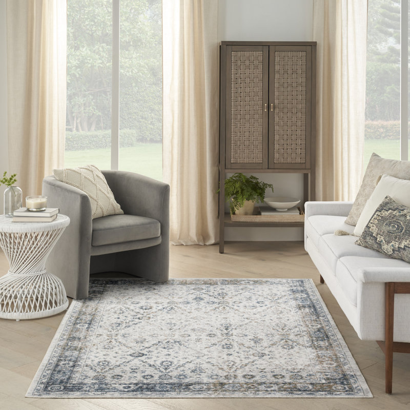 Tapis ivoire Nourison Astra, Rectangle 5 pi 3 po x 7 pi