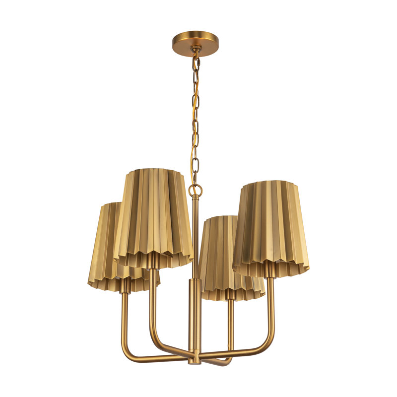 Tindra 4-Light Chandelier, Doré vieilli