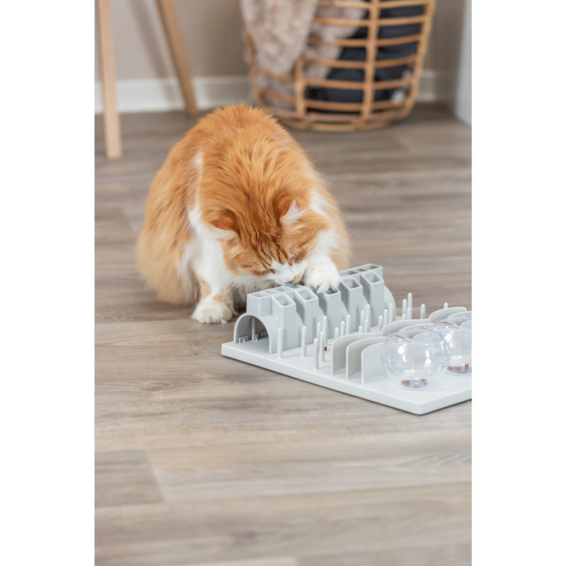 XXL White Plastic Interactive Cat Puzzle Board