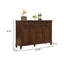 Armoire de rangement en bois massif brun de style américain 62,6 "