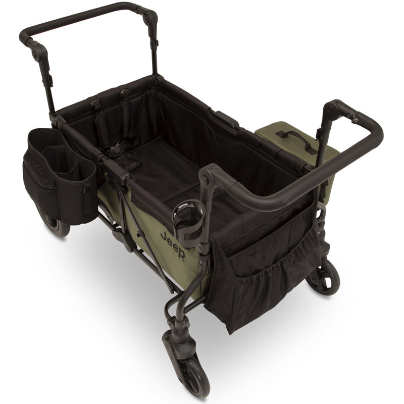 Jeep Deluxe Wrangler Stroller Wagon with Cooler Bag and Parent Organizer by Delta Children